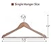 JS HANGER Wooden Coat Hangers, 20 Pack High Grade 17.5 Inch Wood Suit Hangers with Non Slip Pant Bar - Extra Smooth and Splinter Free Natural Finish