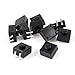 uxcell 12x12x9mm PCB Latching Tactile Tact Push Button Switch (Pack of 10) with Full Black Body
