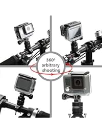 forevercam para manillar de bicicleta Adaptador de montaje giratorio de 360 ??grados Soporte de montaje de bicicleta de montaje universal para todos los modelos GoPro Montaje de cámaras de acción Mountainbike