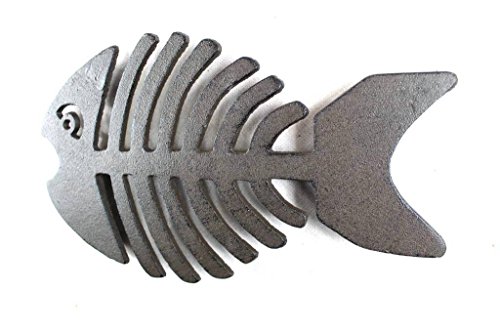 Cast Iron Fish Bone Trivet 11" - Sea Decor - Coastal Beach Decor