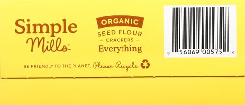 SIMPLE MILLS ORGANIC SEED CRACKERS, EVERYTHING – GLUTEN FREE, VEGAN, HEALTHY SNACKS, PALEO FRIENDLY, 4.25 OUNCE (PACK OF 1)