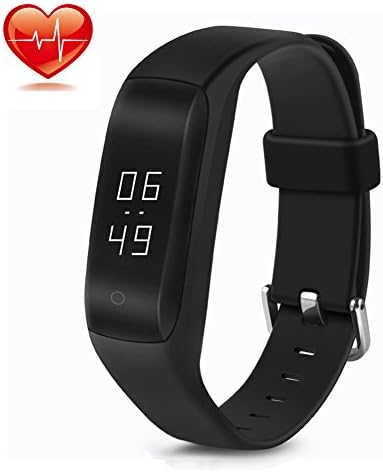 Fitness Tracker,LENDOO Smart Bracelet With Heart Rate Monitor Touch Screen Smart Watch Bluetooth 4.0 Waterproof Activity Pedometer Tracker with Alarm/Step Tracker/Calorie Counter/Sleep Monitor for iPhone 6, Android, IOS, SAMSUNG Smartphone