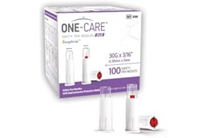 ONE-CARE Duo Safety Pen Tips 30G x 3/16’’ (5mm), Dual Shield Protection, Universal Fit, Sterile, 100/bx