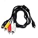 AV TV-Out Audio Video Cable Compatible Sony Handycam DCR-SR42, DCR-SR45, DCR-SR46, DCR-SR47, DCR-SR68, DCR-SX40, DCR-SX41, DCR-SX44, DCR-SX45, DCR-SX63, DCR-SX65, DCR-SX85 (Compatible Models Listed Be