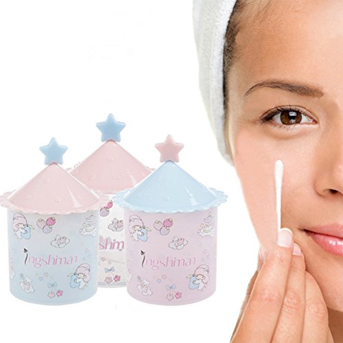 Polytree Cotton Ball and Swab Holder Organizer Storage Box Container Makeup Pads Swab Holder Case