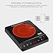 Portable Induction Cooktop, Deik 1800W Sensor Touch Induction Cooker with Child Safety Lock, Countertop Burner with Timer, 15 Power Levels and 10 Temperature Settings, Crystal Plate Surface, Black