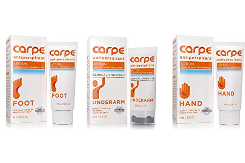 Carpe Antiperspirant Underarm, Hand & Foot Package Deal Save 25% (1Underarm Clinical Strength, 1Hand - coolthings.us
