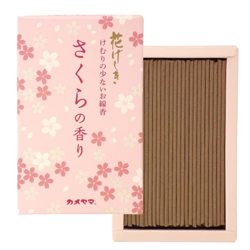 カメヤマ 花げしき 桜の香りミニ寸 約50g 約170本 お線香 お香 煙少ない