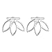 925 Sterling Silver Three Colour Gold or Rose Gold and Silver Lotus Flower Earrings Jewelry Simple Chic Earrings Best Gift for Women (Silve)
