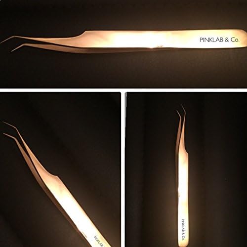 Rev Pro Gold Tweezer /45 degree/Isolation /Eyelash Extension By PINKLAB