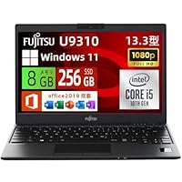 Fujitsu Laptop LIFEBOOK U9310 13.3-inch FHD (1920 x 1080), Ultra Flirty Laptop/10th Generation, Core i5-10310U@1.7GHz/8GB Memory/High-Speed Storage, Built-in SSD/Webcam/WIFI/USB Type-C/HDMI/Windows 11