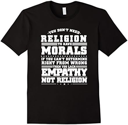 Mens Atheist Shirt - You Don't Need Religion Atheism T-Shirt 3XL Black