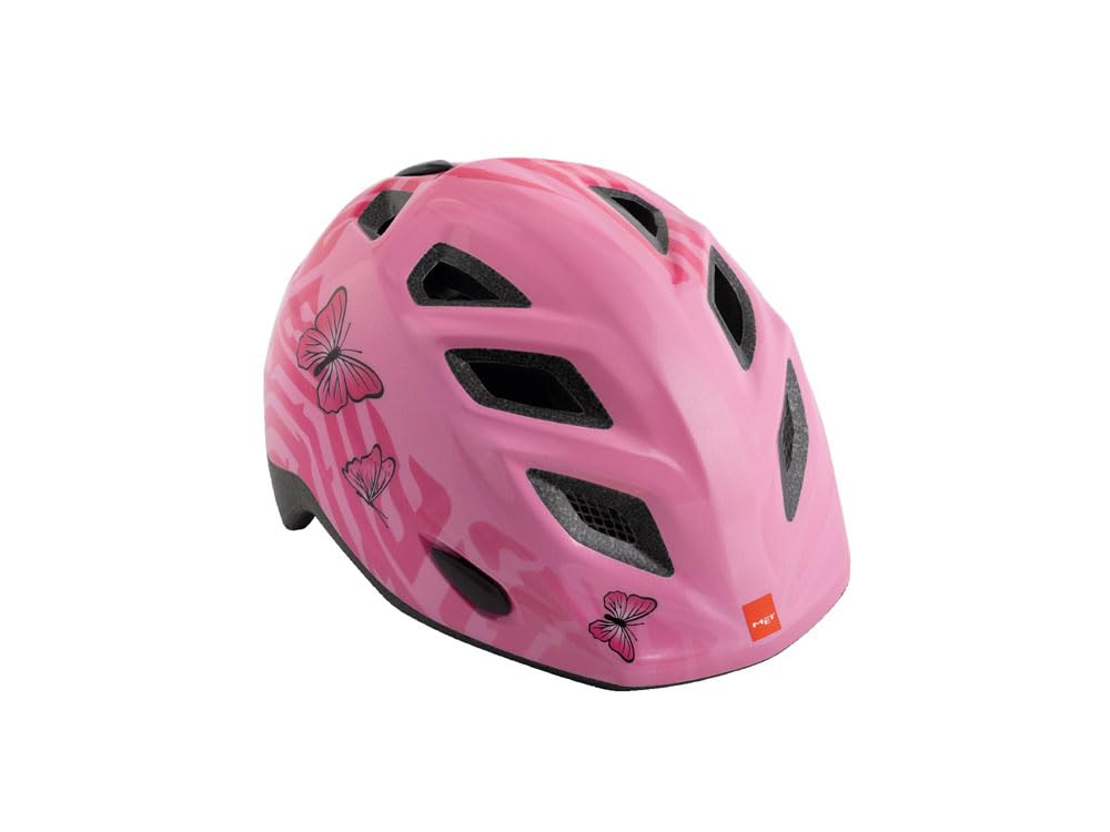 MET Elfo Childrens cycle helmet Pink Butterflies 46 - 53 cm