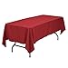 Remedios Rectangle Tablecloth 70x120 Inch - Washable Polyester Table Cloth for 6 Foot Table - Wrinkle Free Dinner Tablecloth for Wedding Party Restaurant Banquet Tables, Red Table Cloths