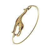 SENFAI 3 Styles Gold and Silver Color Female Lovely Cute Jewelry Giraffe Bangle Bracelet