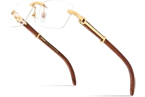 HEPIDEM 100% Really Buffalo Horn Handmade Glasses Frame Square Rimless Luxury Buffs Eyeglasses