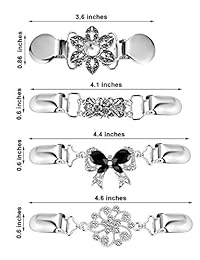 Chuangdi 6 Piezas Vintage Sudadera Shawl Clip Cardigan Collar Clips con Patrones de Flor para Mujeres Niñas Favores 6 Estilos