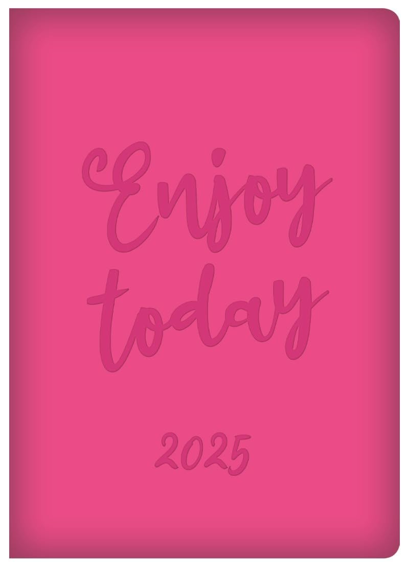 2025 Diary A5 week to view Embossed Leaf Animal Print Fashion Diary