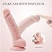 Realistic Ultra-Soft Dildo for Beginners with Flared Suction Cup Base for Hands-Free Play, PALOQUETH Flexible Dildo with Curved Shaft and Balls for Vaginal G-spot and Anal Prostate Play 6.7 Inch