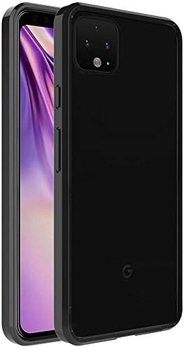 FINON Clear Perfect Body Model [ TPU Bumpers/PC ] for Google Pixel 4 Case with Hybrid Protective Clear and Impact Resistance - Black