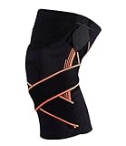 Compression Knee Sleeve/Knee Brace with Adjustable Strap and Silicone Ring for Running, Jogging, Basketball, Joint Pain Relief-Single Wrap By Weforever
