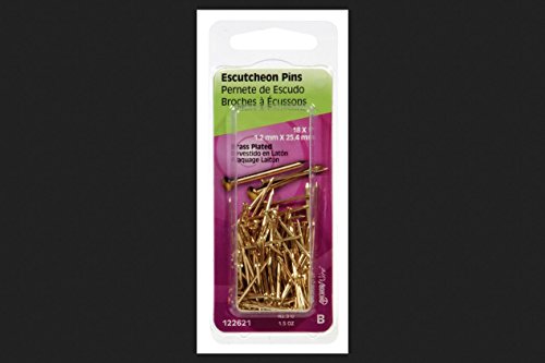 Hillman 18 Ga. x 1 in. L Brass-Plated Steel Escutcheon Pins 1 pk 1.5 oz. at Amazon