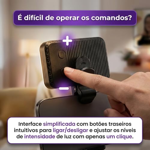 Luz de selfie para Vídeo com Presilha perfeito para Celular, Computador, Portátil, Recarregável USB, para Fotografia, Selfie, Videoconferência, Led premium