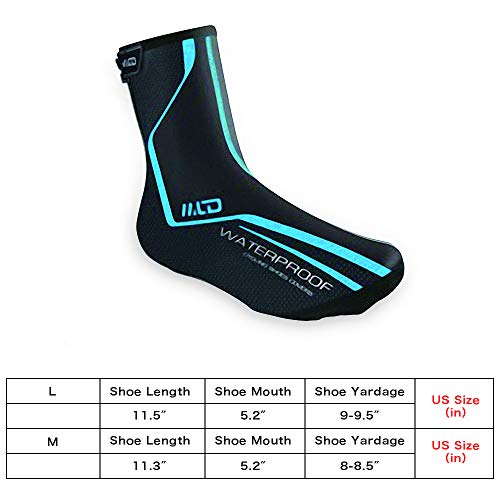 Men's Cycling Shoes Covers,Winter Lightweight Waterproof Windproof Warmer Mountain Road Bike Cover Shoes for Outdoor Sports (Blue, M)