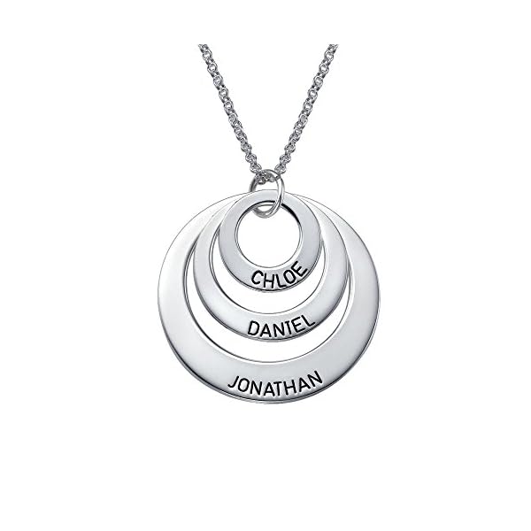 circle name necklace for mom