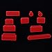 HDE 10pc Anti-Dust Silicone Rubber Port Plugs for MacBook Pro Retina (Red)