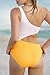 CUPSHE Women's One Piece Swimsuit One Shoulder Color Block Cut Out Swimwear Ribbed Bathing Suits Yellow M