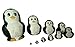 Cute Lovely Mini Animal Nesting Dolls Matryoshka Doll Russian Doll Set 10 Pieces Wooden Handmade Kids Toy Gift Home Decoration (Penguin).