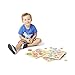 Wooden Peg Puzzle for toddlers - 3 Piece puzzle set for kids - Alphabet ABC, Numbers and Shapes Toy - Perfect pegged puzzles for kid learning letters, number, shape board puzzles for toddler ages 3+