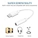 USB-C to 3.5mm Headphone Jack Adapter USB C to 3.5mm Aux Cable Type C to 3.5mm Aux Audio Dongle Jack Cable Type C Adapter Connector for iPad Pro/GooglePixel/Pixel2/2XL/3/Huawei/Samsung/MotoZ/Z2-White