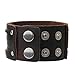 Bfiyi Brown Leather Bracelet Cuff Bangle Handmade Jewelry Wrap Wristband for Men,Boys Adjustable