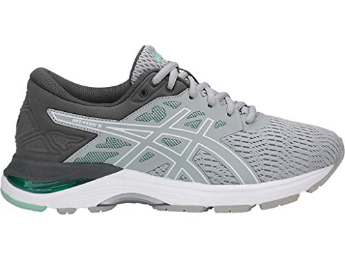 ASICS Women's Gel-Flux 5 Running Shoes, 9.5M, MID Grey/White/Opal Green
