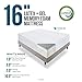 LUCID 16 Inch Plush Gel Memory Foam and Latex Four-Layer-Infused with Bamboo Charcoal Mattress, King