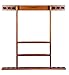 Iszy Billiards Pool Cue Rack - Billiard Stick Holder Only - 100% Wood Wall Mount Holds 6 Cues and a Full Set of Balls - Pool Accessories