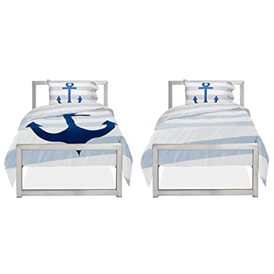 Where The Polka Dots Roam Twin Size Bedding Duvet Cover Nautical Anchor Print 2 Piece Set Unisex, Soft Brushed… 41Xby5SO cL