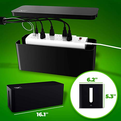 Cable Management Box, Cord Organizer to Hide Power Strip, Extension