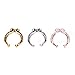 LIGONG Nose Ring Septum Piercing Jewelry,12Pieces Faux Fake Septum Nose Ring for Women Non Piercing Jewelry Clip On Body Piercing White/Gold/Silver/Rose Gold- Gift Choice