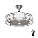 Home Decorators Collection Brette 23 in. LED Indoor/Outdoor Brushed Nickel Ceiling Fan