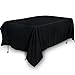 Utopia Kitchen Rectangle Tablecloth Machine Washable Fabric Polyester Cloth Table Cover for Dining, Buffet Parties, Picnic, Events, Weddings and Restaurants (60 X 102 Inches, Black)