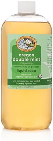 Oregon Soap Company - Liquid Castile Soap, Certified Organic and Natural Ingredients, Concentrated Multipurpose Soap (32 oz, Oregon Double Mint)
