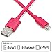 Aduro - Apple Certified / MFi - USB to Lightning Charge & Sync Cable fits all Apple Devices with Lightning Connector - iPhone 5 / 5S / 5C / 6, iPad 4, iPad Mini, iPad Air, New iPod Touch and Nano (Retail Packaging) (10 Feet (3 Meters), Pink)