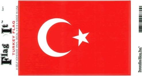 Turkey flag decal for auto, truck or boat