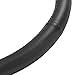 BDK Black Synthetic Leather Auto Car Steering Wheel Cover - Odorless w/ Cushion Grip Small 13.5 to 14.5 Inch - SW-709-BK-S