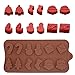 5 Pcs Christmas Chocolate Molds, FineGood Christmas Candy Molds Baking Trays for Holiday Party Cake Decoration Ice Cube Making