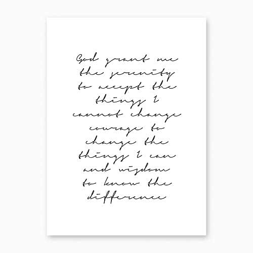 amazoncom the serenity prayer script print unframed