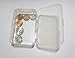 Maymom Small Plastic Box with Hinged Lid for Small Parts, Crafts, Beads, Jewelry and Watch Parts (12 boxes, Clear)